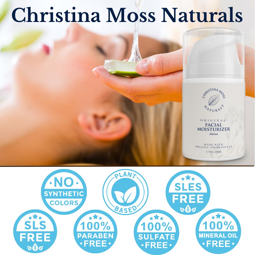 Christina Moss Naturals Original Moisturizer, Natural and Organic Ingredients, Gentle, No Toxic Chemicals