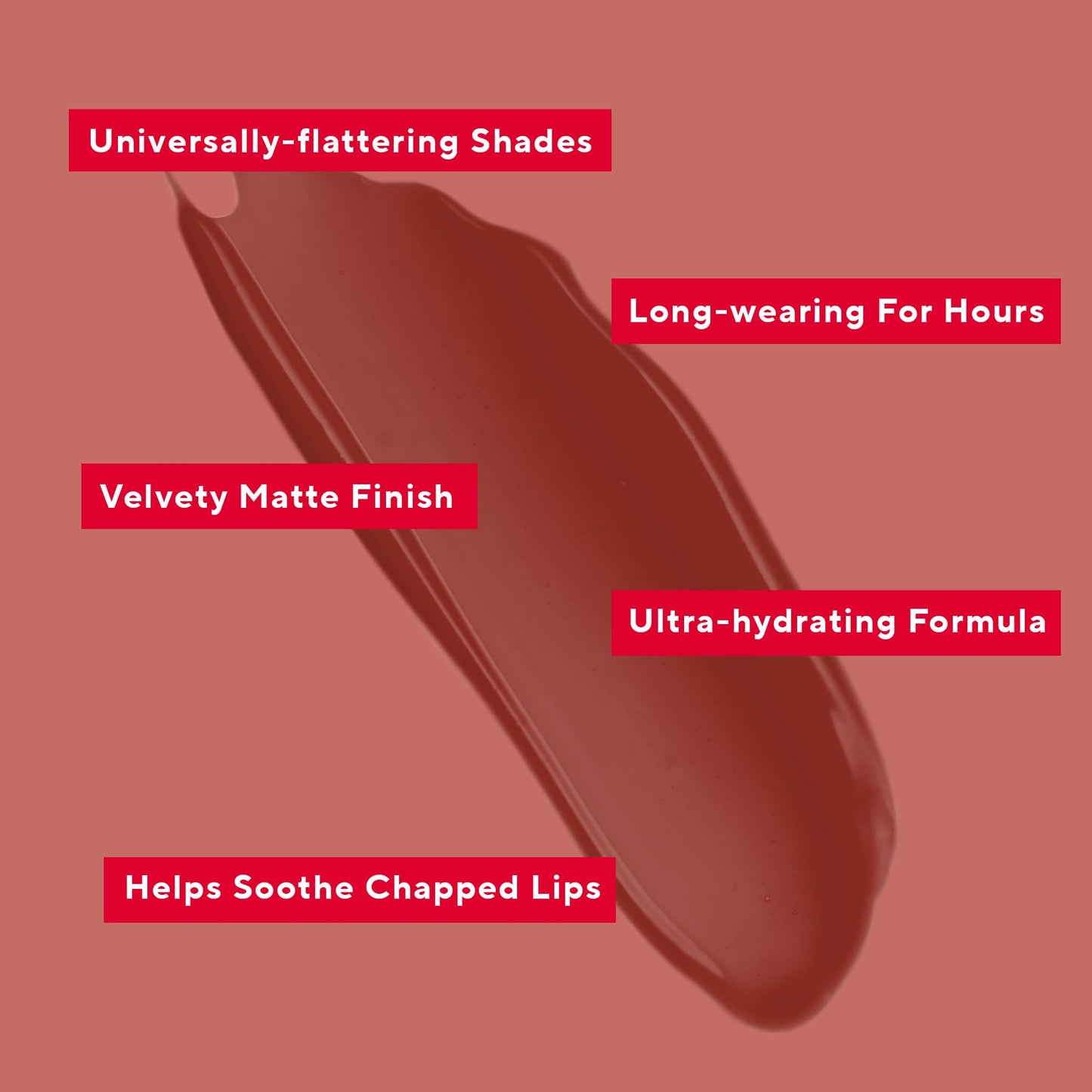 Mirabella Luxe Advanced Formula Matte Lip Gloss, Richly Pigmented Long-Wear and Full-Coverage Liquid Lipstick, Matte Lipstick for Women Stays Put and Won't Dry or Crack Lips, Classic