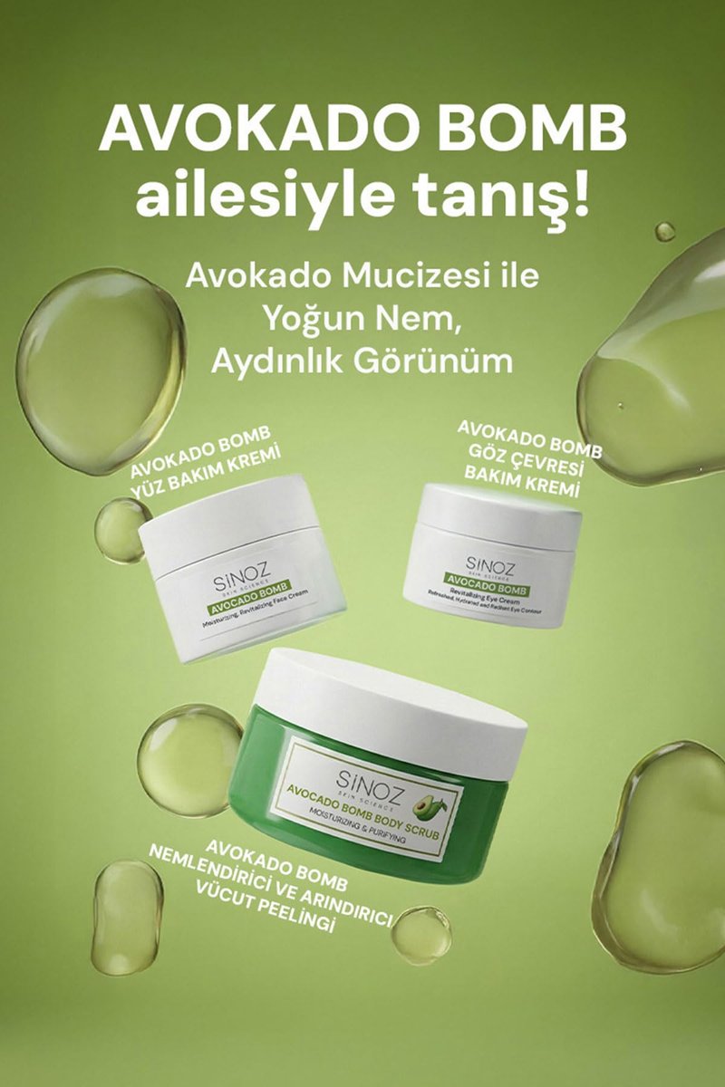 sinoz Avocado Bomb Revitalizing Moisturising Face Care Cream 50 Ml