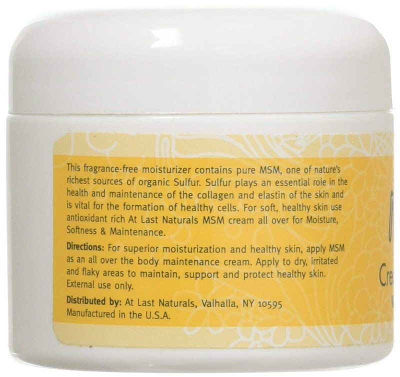 At Last Naturals MSM Skin Enhance Cream, 2 Ounce