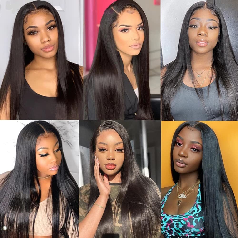 Straight Bundles Human Hair 8A Grade Unprocessed Brazilian Virgin Remy Hair 1 Bundle 8 Inch Straight Human Hair Bundles for Black Women Nature Black Color