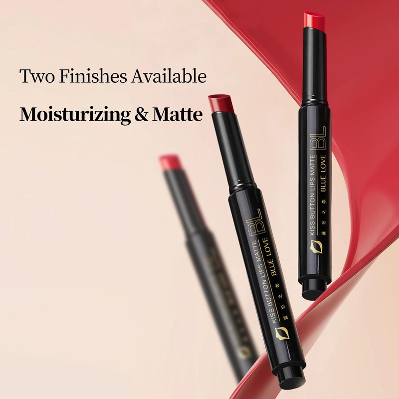 BLUE LOVE 2PC Moisturizing Press Lipstick - Long Lasting Plumping Lip Tint Gloss,High Shine Melting Jelly Lip Balm for Women (Moisturizing 05#+06#)