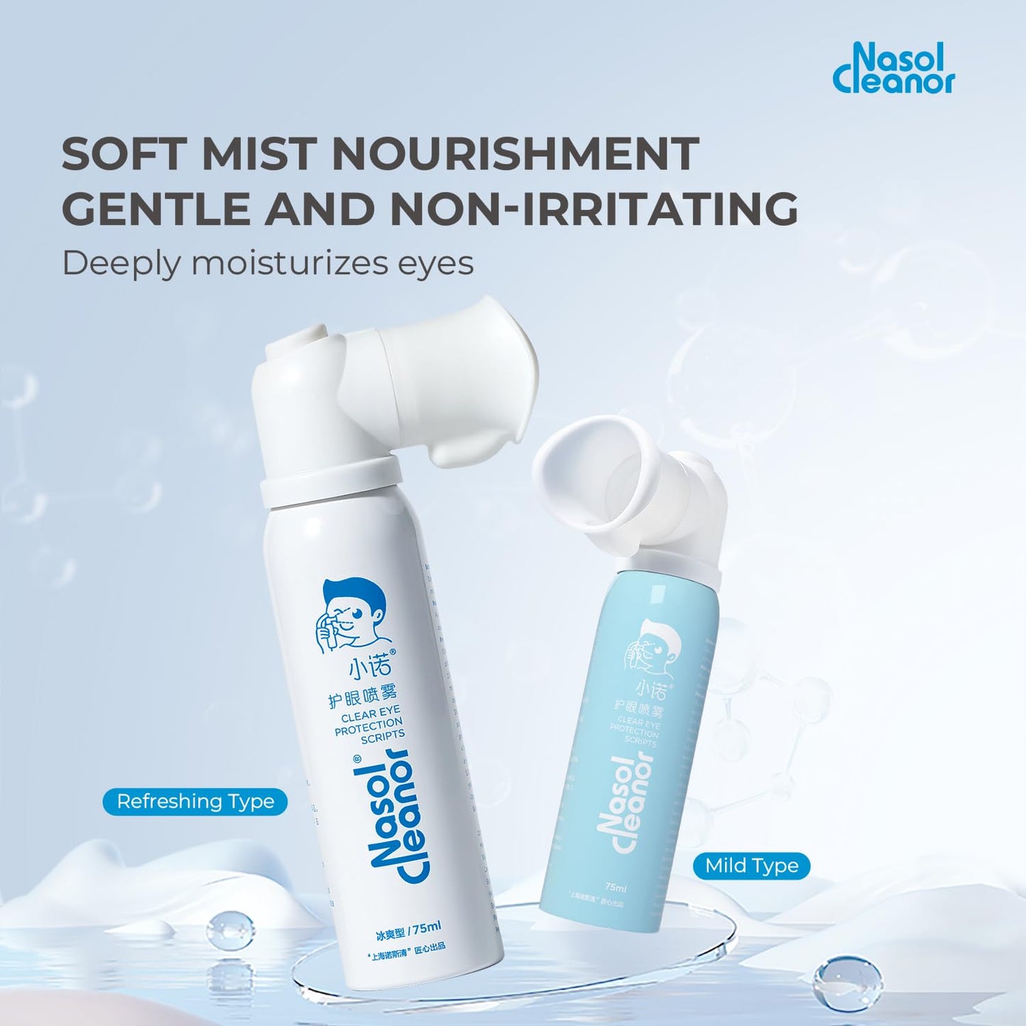 Pepultech 2 Pack Disposable Eye Mist Sprayer,Portable Eye Steamer for Tired Eyes and Eyelid Care,7 Natural Nutritional Components Eye Drops Steamer, Ideal for Home, Office & Travel Use, White