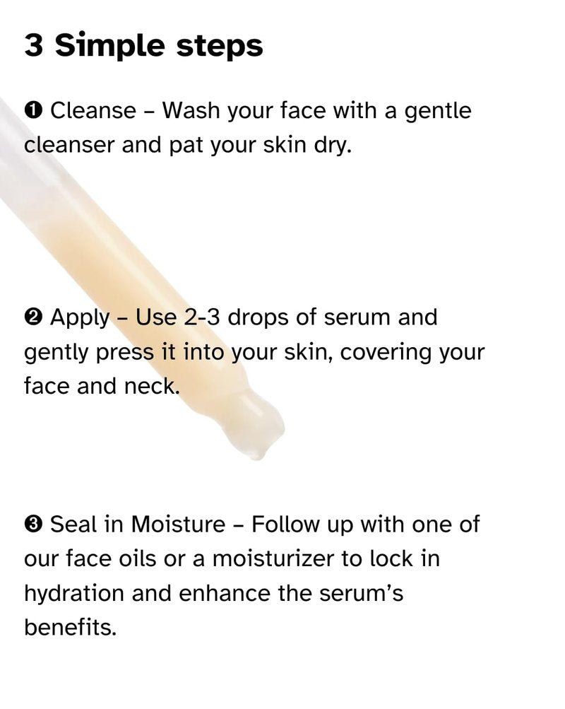 Glass Skin Face Serum - Hydrating Vegan Face Oil with Zinc & Vitamin C for Even Skin Tone | 1.69 fl oz