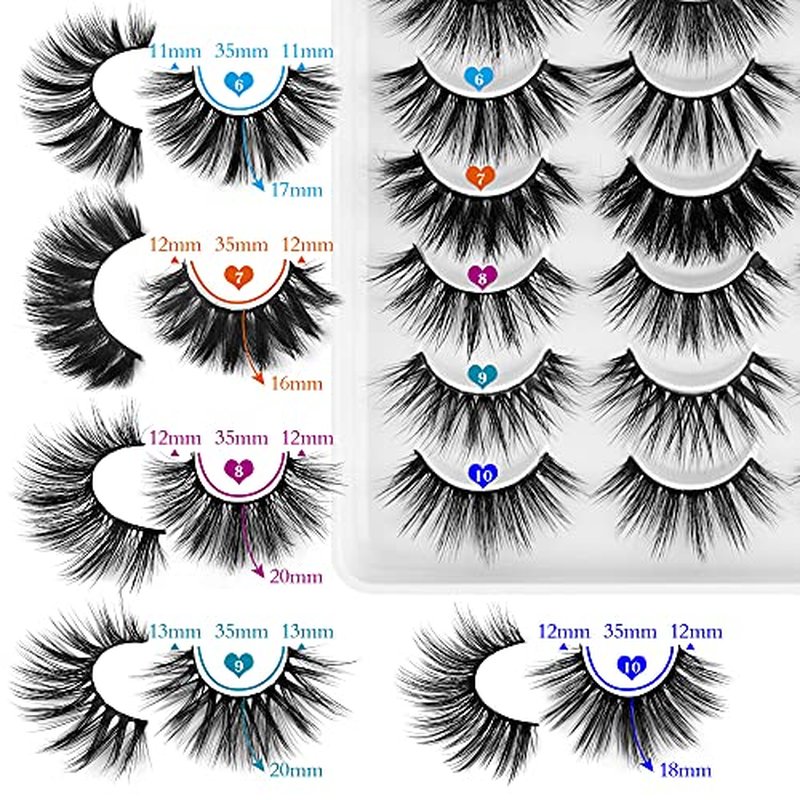 JIMIRE Natural False Eyelashes Light Volume Lashes Pack 5 Pairs