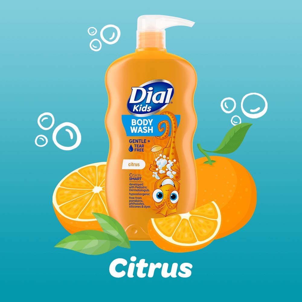 Dial Kids Body Wash, Waterlily, 24 fl oz (Pack of 4)