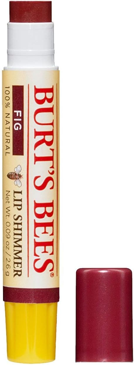 Burt's Bees Lip Shimmer, 100% Natural Moisturizing, with Peppermint Oil, Guava, 0.09 Oz - 6 Pack