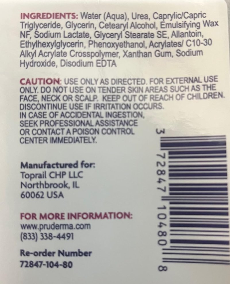 Pruderma Urea Lotion 25% 8 OZ - Foot Lotion for Dry Cracked Heels and Hands. Intense moisturizer for Feet, Knees, Elbows - For Rough, Dead & Dry Skin