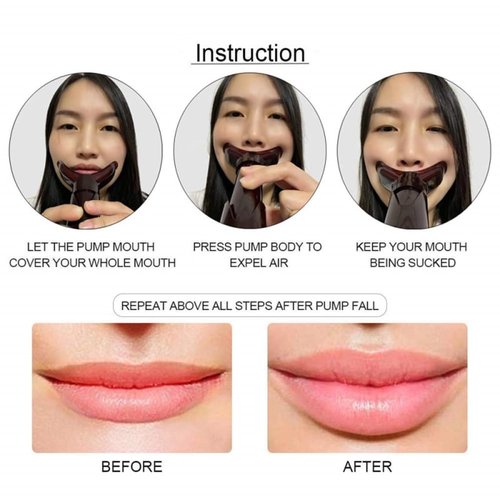 2023 New Lip augmenter for women, Lip Plumper Device Manual Lip Plumping Tool Self-Suction Natural Fuller Lips, Lip Plumping Devices (2 pcs)