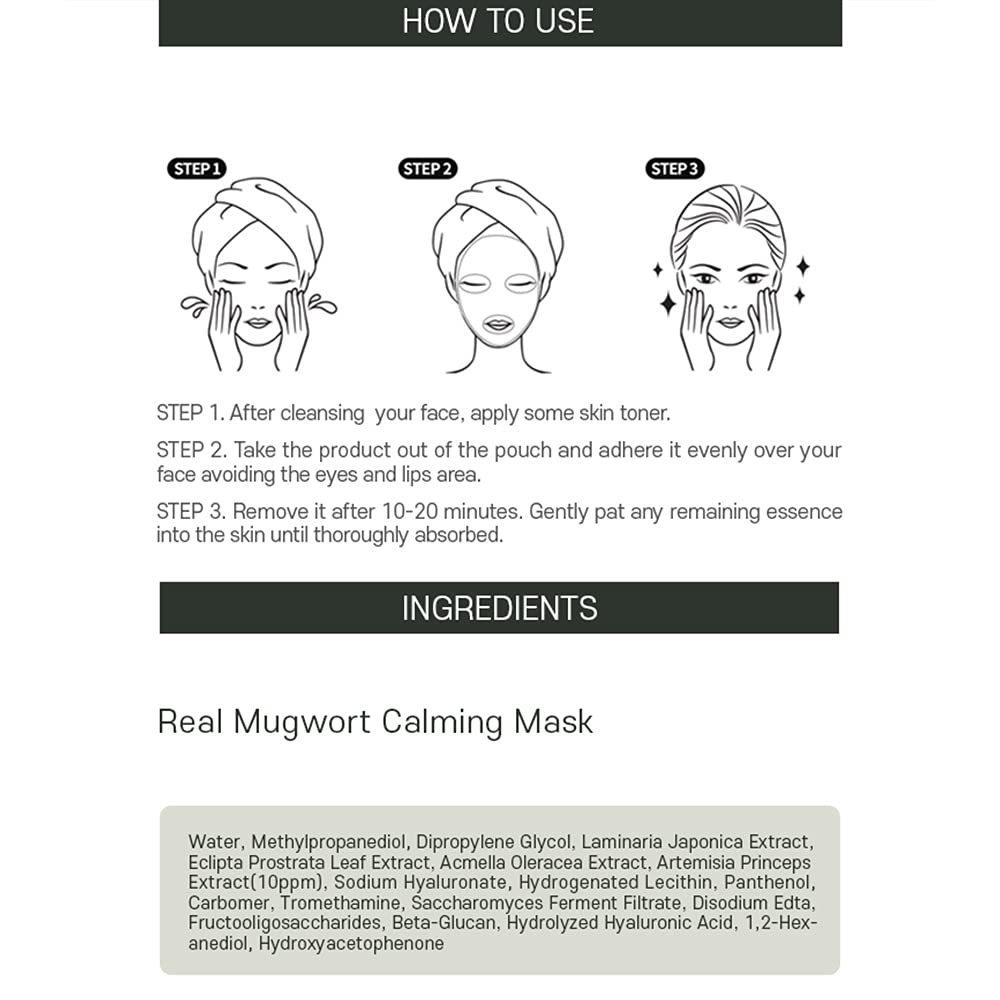 I'M SORRY FOR MY SKIN Real Mugwort Calming Mask 10Pcs