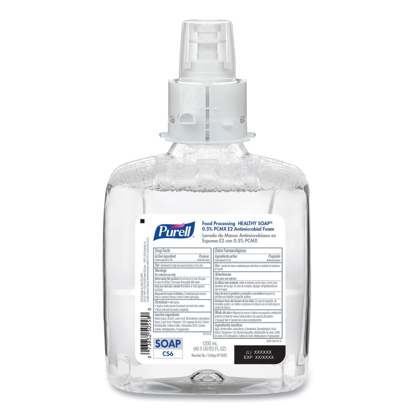 HEALTHY SOAP 0.5% PCMX E2 Antimicrobial Foam Refill for CS6 Dispensers Fragrance-Free 1200 mL 2/Carton