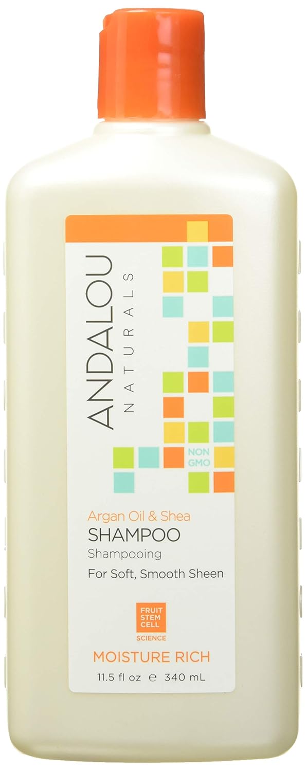 Andalou Naturals Argan Oil and Shea Moisture Rich Shampoo, Value Size, 32 Ounce
