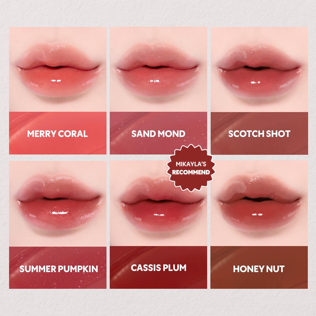 TIRTIR [*Mini Size Waterism Tinted Lip Gloss #24 Lovably, 0.06 Fl Oz – Kiss Ready Lipgloss, 12H Long Lasting Non Sticky Natural Tinted Glow Korean Multiuse Cheek and Lip Tint for Women gift