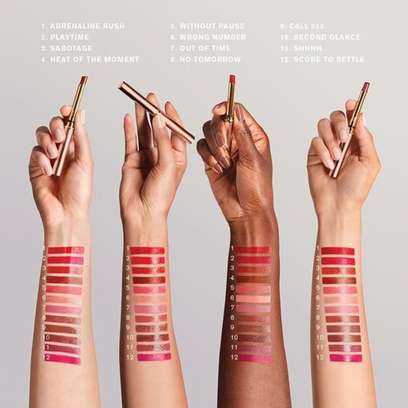 Estée Lauder Pure Color Explicit Long-Lasting Slick Shine Slim Lipstick, 0.02 Ounce, 902 Call 555