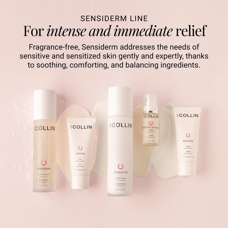 G.M. COLLIN Sensiderm Cream | Daily Face Moisturizer for Sensitive Skin | Hydrating Lotion to Help Reduce the Appearance of Redness
