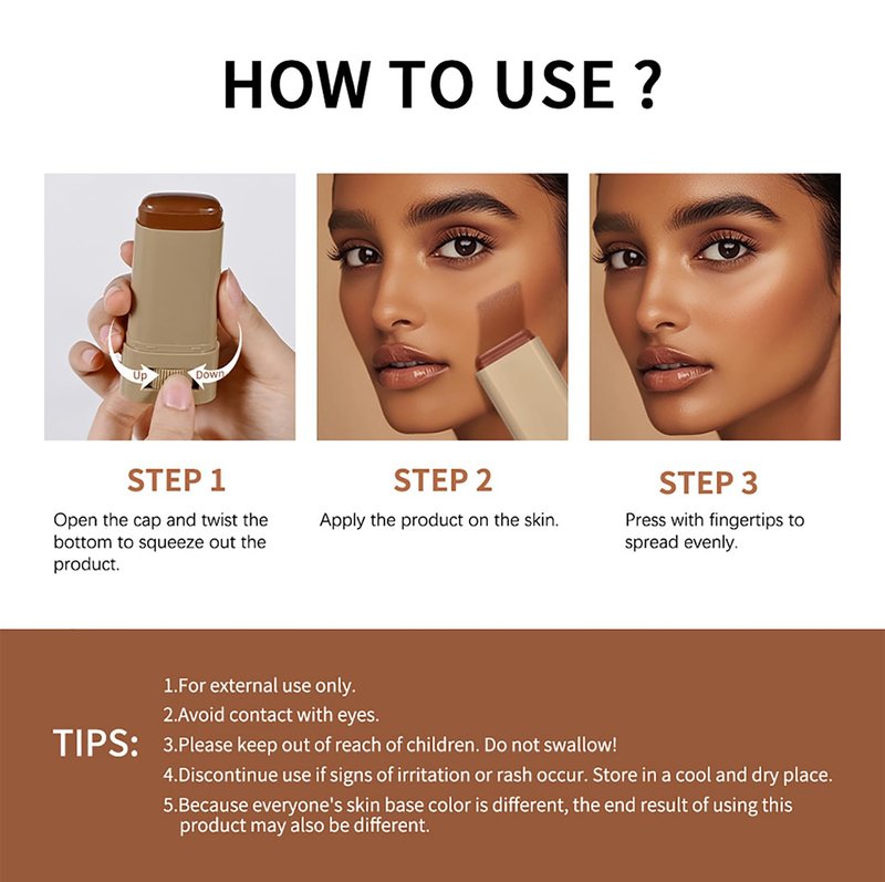 Covebalm Beauty Skin Tint for Black Women, Covebalm Foundation Stick, Beauty Balm Serum Boosted Skin Tint, Concealer Stick Full Coverage Foundation, Tinted Moisturizer for Face (#02)