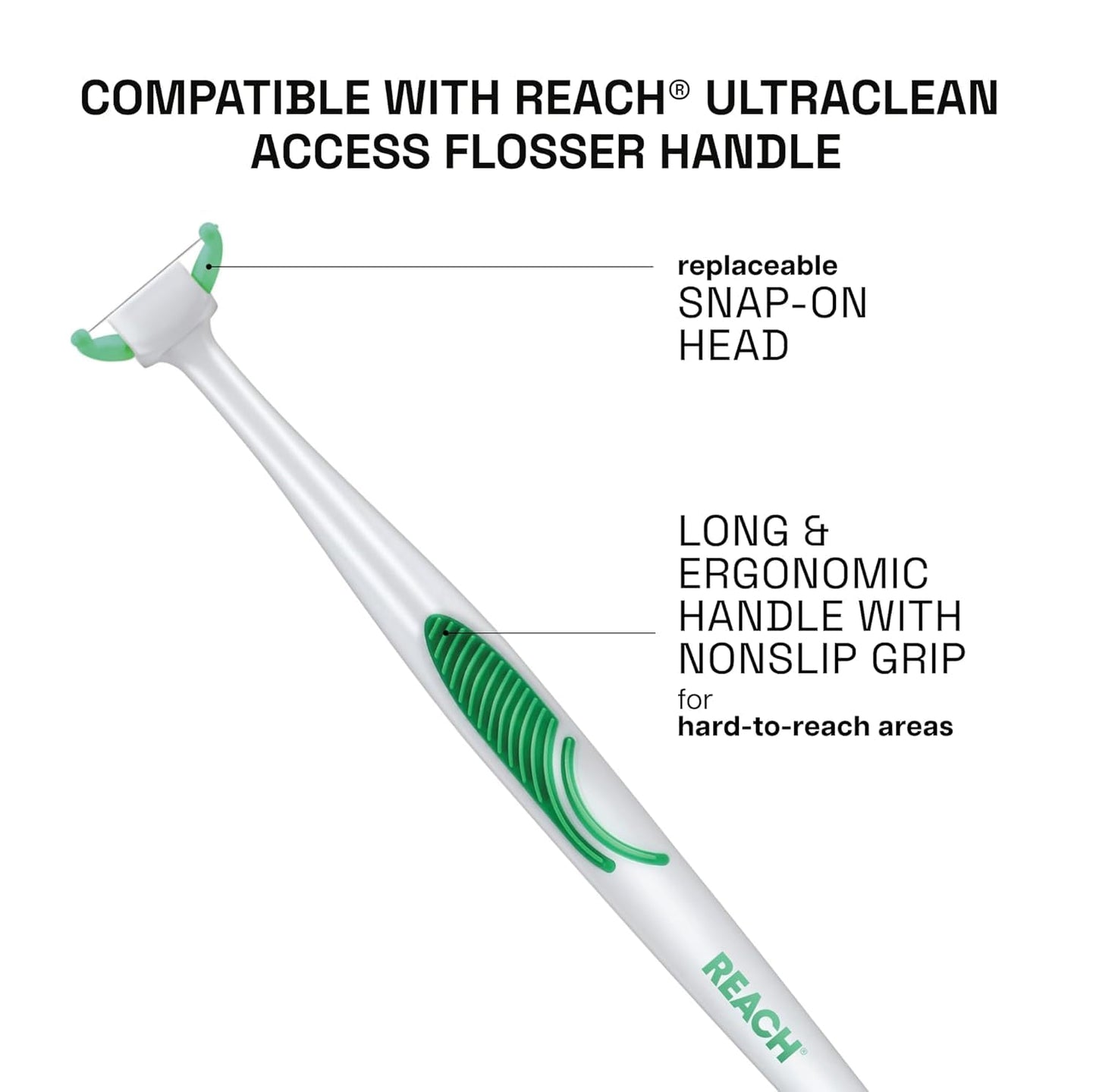 REACH Ultra Clean Access Flosser Mint Refill Heads, 28 Count (Pack Of 6)