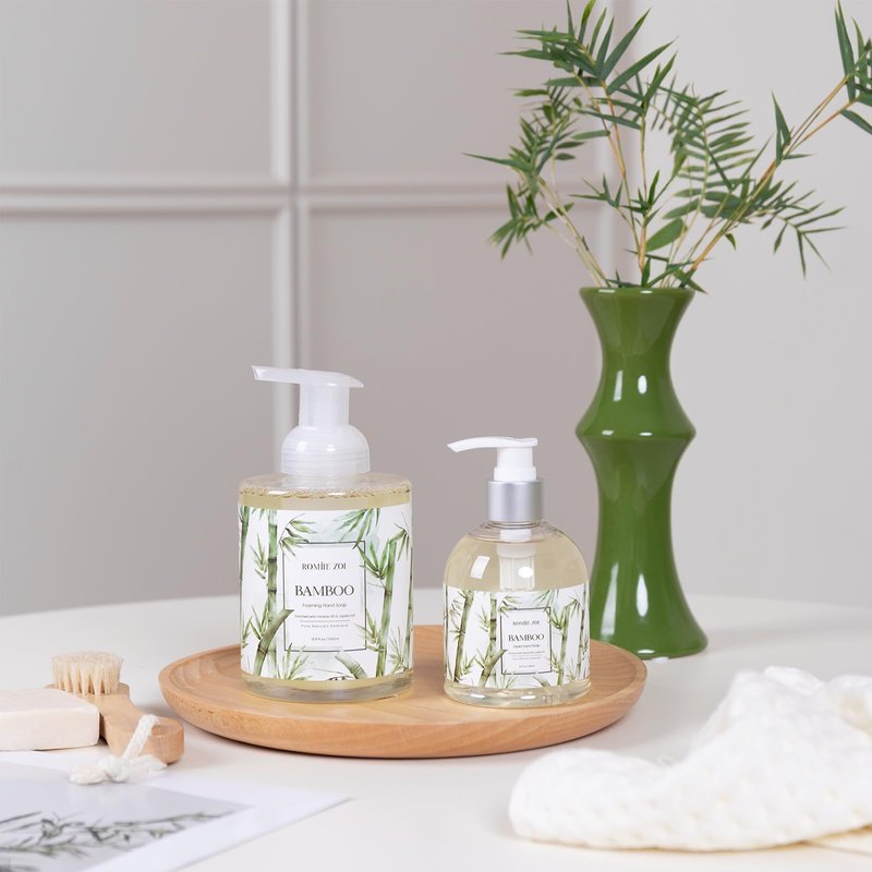 ROMIIE ZOI Foaming Hand Soap with Gift Box - Bamboo - Biodegradable Formula Moisture & Revitalize - 500ml/16.8oz