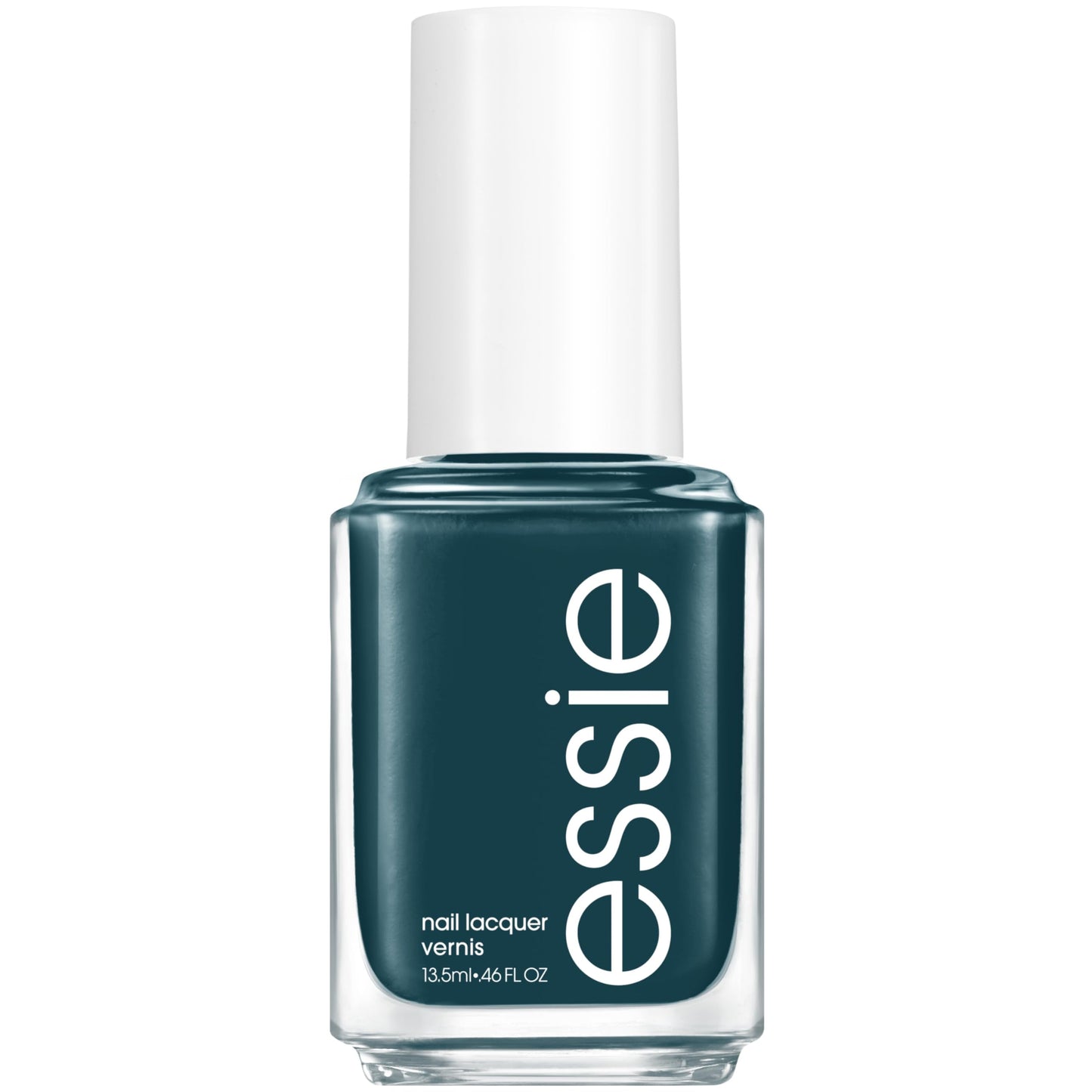 essie Nail Polish, Salon-Quality Deep Milky Teal Nail Polish, Flying Solo Collection, Vegan, In Plane View, 0.46 fl oz