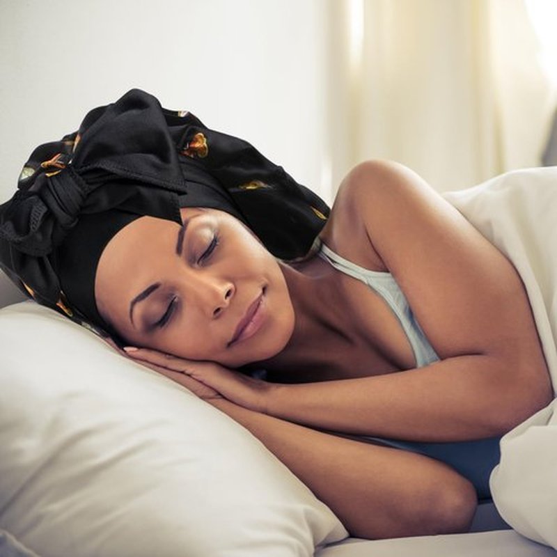 Arqumi Satin Silk Bonnet for Sleeping Women - 2 Pcs Large Long Strap Tie Band Adjustable Sleep Night Shower Cap Hair Bonnet Wrap for Men Reusable, Butterfly Pattern Black+Red