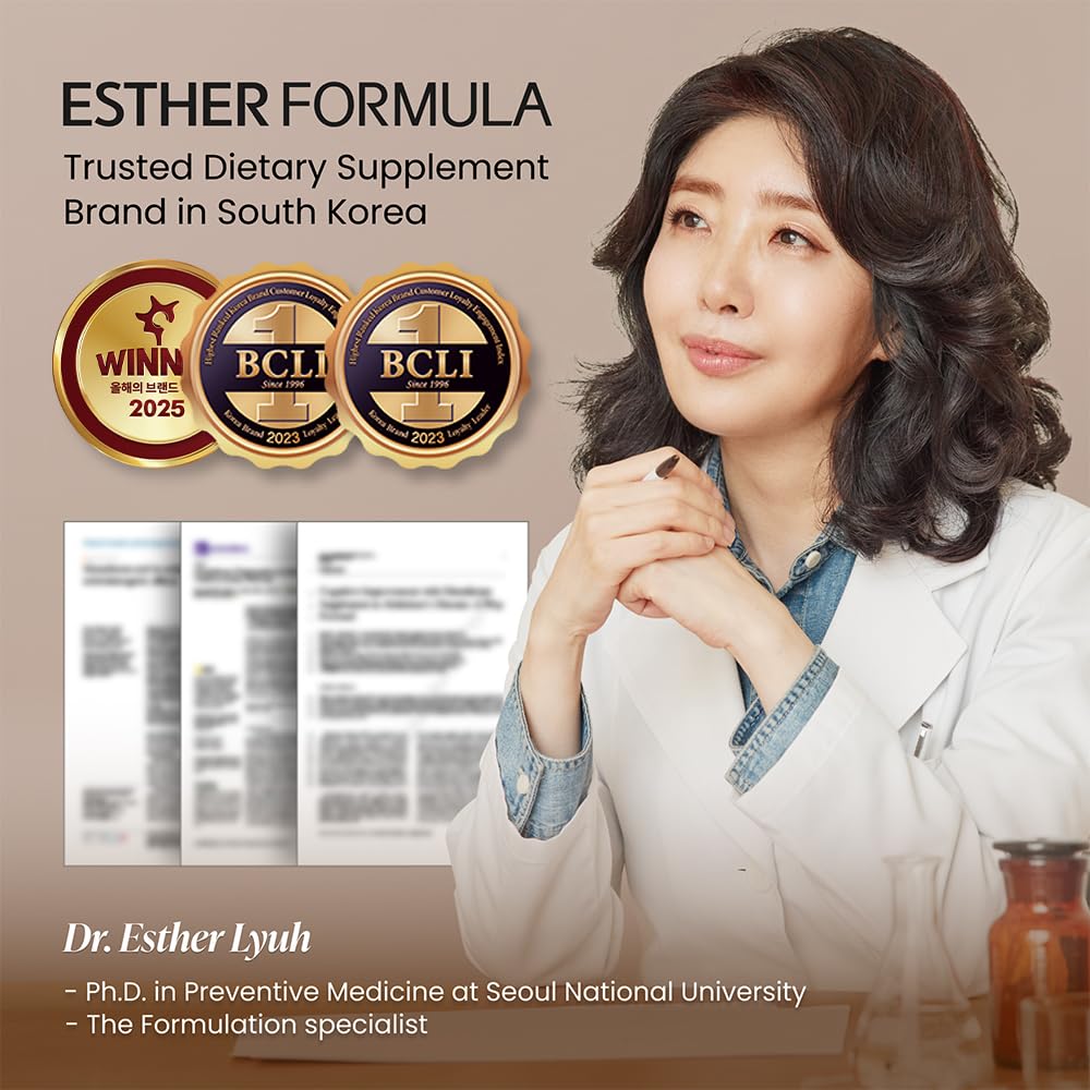 ESTHER FORMULA Glutathione Strips (15 ct) | Sublingual Enhanced-Absorption Oral Strips for Antioxidant Support, Skin Glow Support, Detox Korean Beauty Supplement | Made in USA