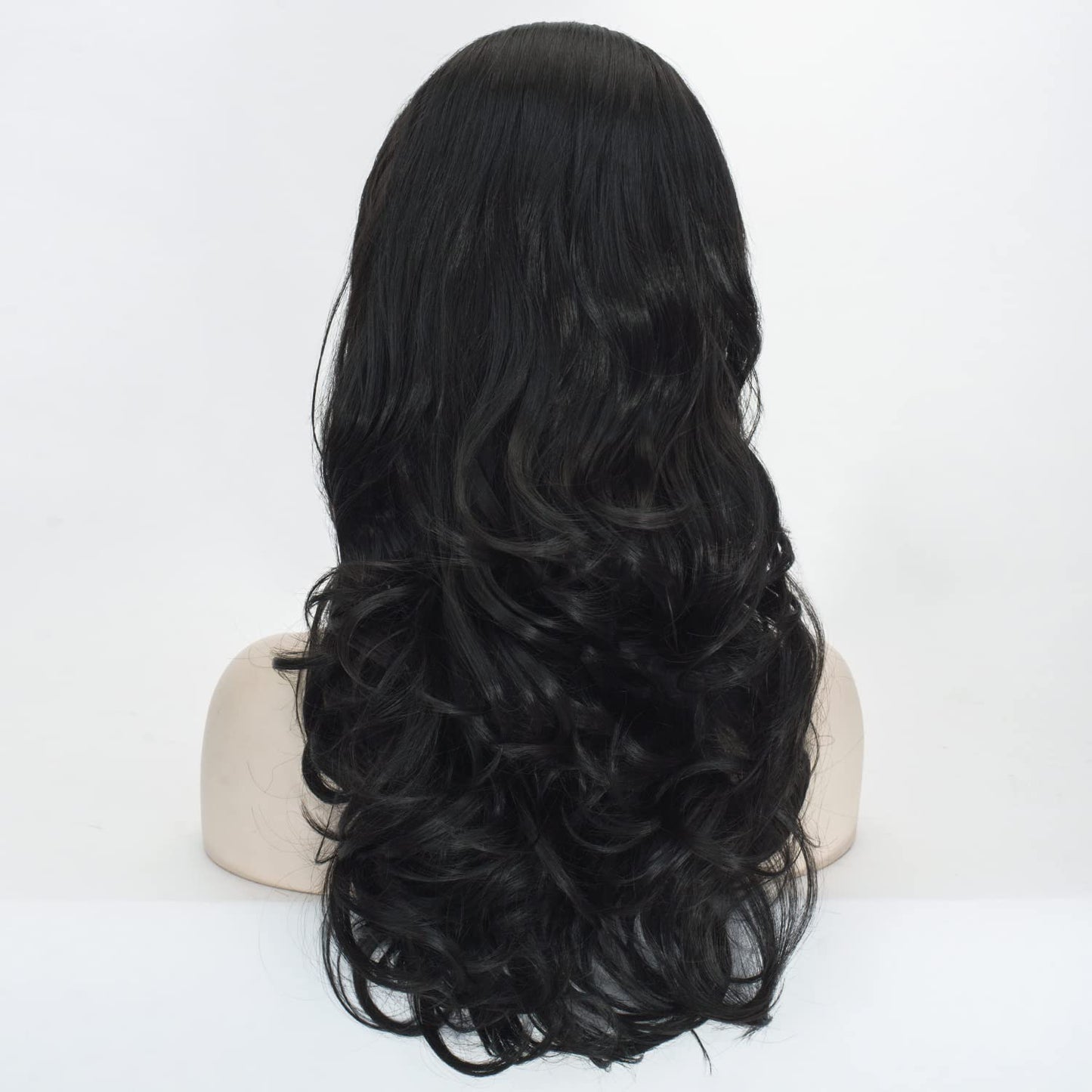 Beehive Wig Black Women Vintage Long Curly Bouffant Updo Victorian Fembot Wig 60s 50s Costume Married Housewife Heat Resistant Synthetic Hair Wigs for Halloween Party + Wig Cap