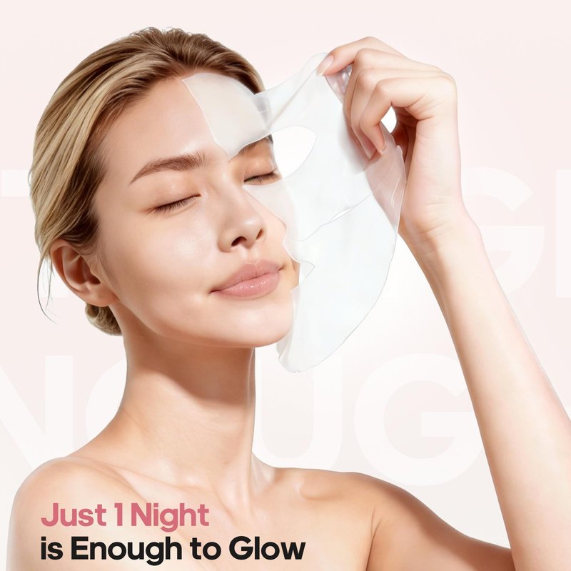 NLQ Intensive Collagen Deep Mask Skincare, Hydrating Overnight Face Mask for Glass Skin, Pore Refining, Firming & Plumping, Travel Essentials and Beauty Care Gifts for Women | 1.05oz(30g) x 5ea