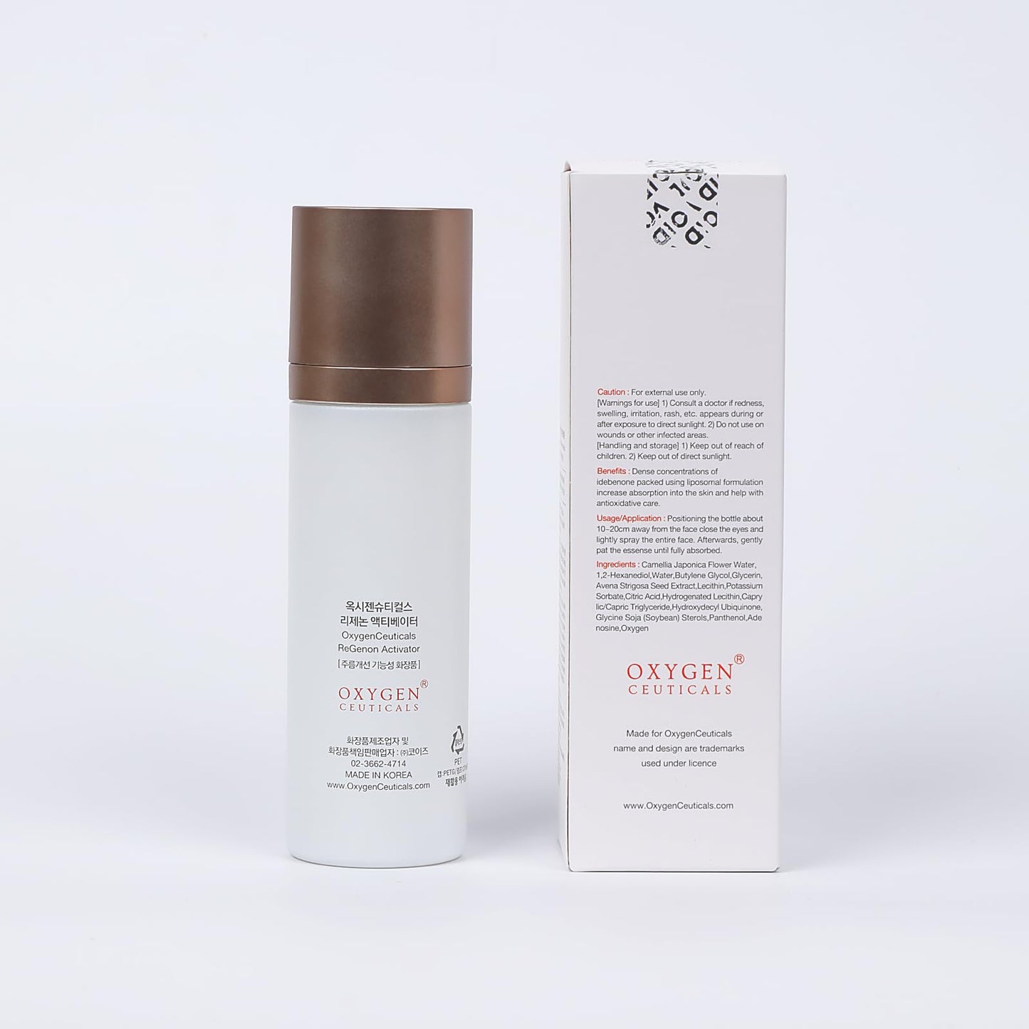 OxygenCeuticals ReGenon Activator – Antioxidant Ampoule Mist with Camellia Flower Water, Oat Seed Extract, Lecithin & Oxygen, Hydrating & Brightening Toner Mist. 3.38 fl.oz (100ml)
