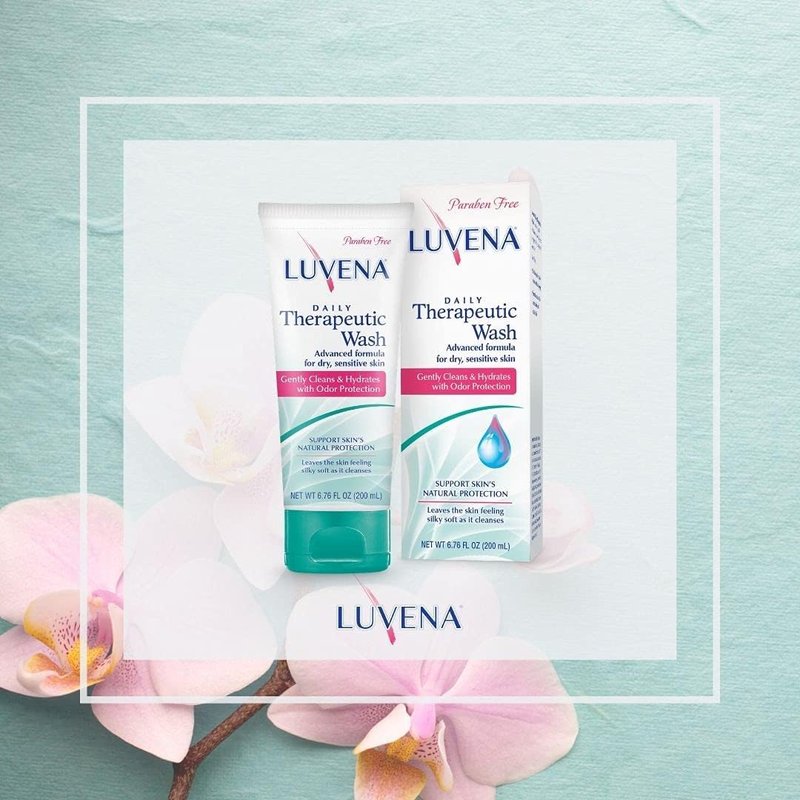 LUVENA Feminine Wash for Women - Intimate Wash - Gentle pH Balanced Cleanser - Vitamin E, Paraben Free - Moisturizing Feminine Care - Odor Resistance - Sweet Pea Scented 6.76 oz