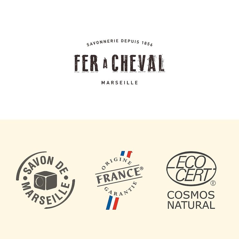 Fer à Cheval Savon de Marseille Olive Oil Soap Cubes – Traditional French Soap Bars, Palm Oil Free, Extra Gentle Cleansing – 4 x 65 g/2.29 oz, Pack of 2 (Artisan-Made in Marseille, France)