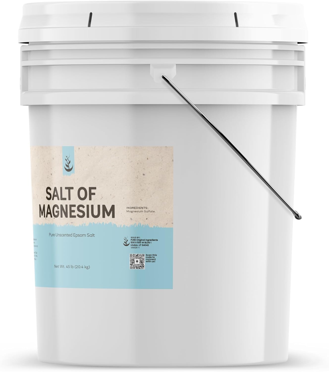 Pure Original Ingredients Epsom Salt (10 lb) Pure Magnesium Sulfate, Soaking Solution