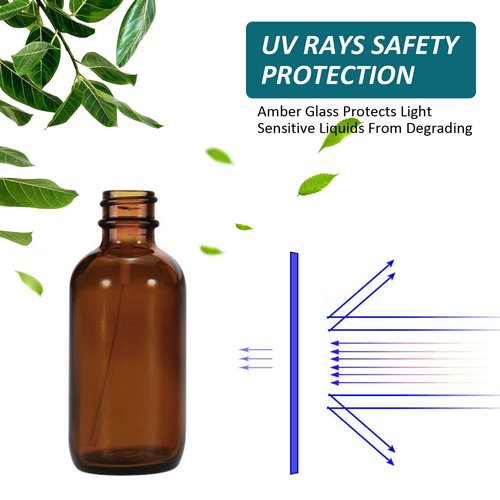 YUNFOOK 4 oz Amber Glass Spray Bottles for Essential Oils, Small Empty Fine Mist Spray Bottle,2 Pack with Funnel Dropper