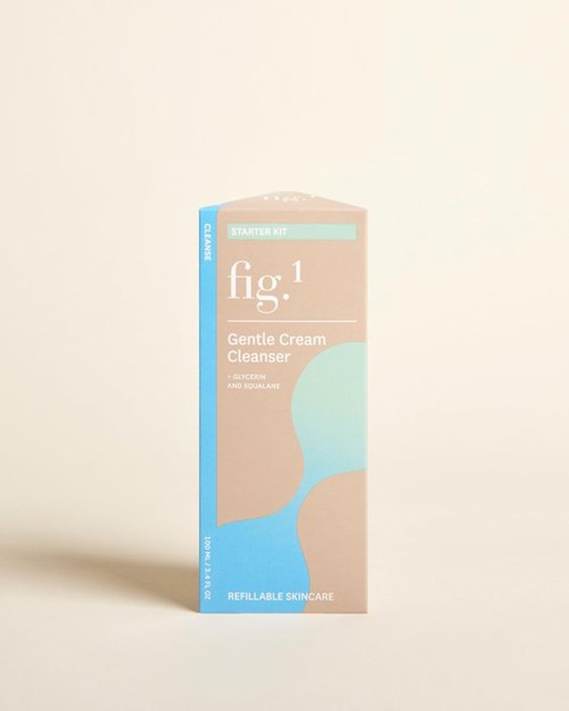 Fig.1 Gentle Cream Cleanser, Soft & Nourishing Facial Cleanser for Sensitive Skin, with Glycerin & Squalane, 100ml