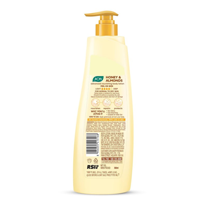 Nourishing Body Lotion with Honey & Almonds - Hydrating 500ml Moisturizer