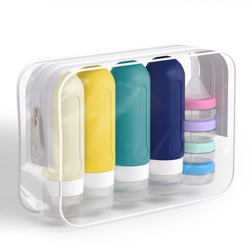 DEPOZA 20 Pack Travel Bottles Set - TSA Approved Leak Proof Silicone Squeezable Containers for Toiletries - BPA Free for Shampoo, Conditioner, Lotion, Soap Travel Essential Accessories D81#
