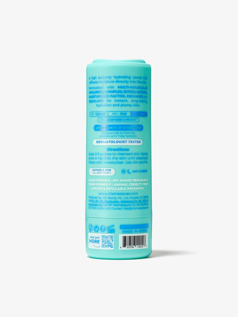 Vitamasques Hydrate & Plump Hydrating Face Serum - Lightweight Intense Hydrating Serum - 1.01 Fl Oz