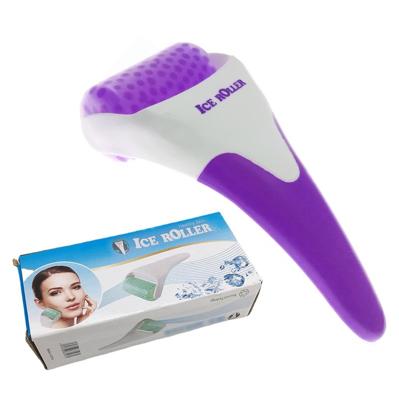 Smato Ice Roller for Face,Cold Facial Massager for Eye Puffiness,Skin Care Tools for Migraine Relief and Blood Circulation (Purple)