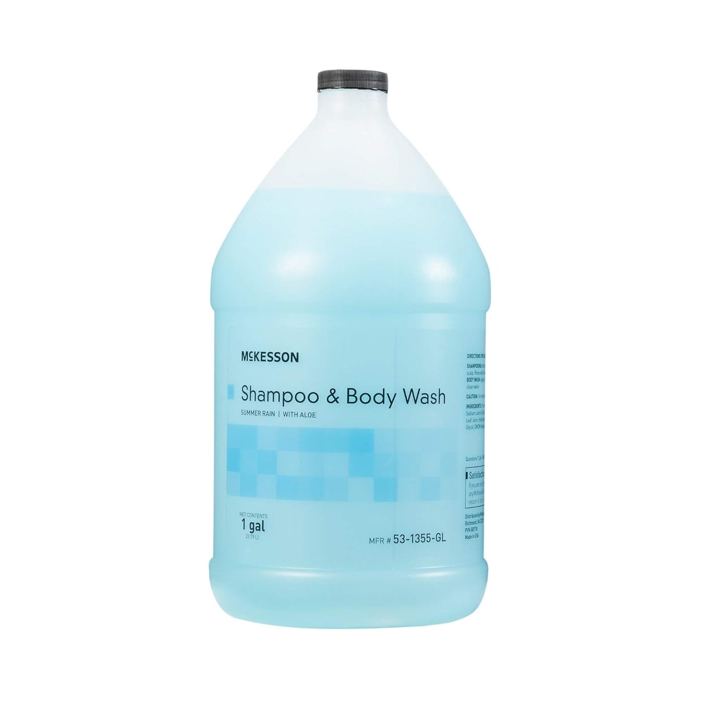 McKesson Body Wash and Shampoo - 1 Gallon Bulk Refill Full Body Wash with Aloe, Cucumber Melon Scent - Sensitive Skin & Hair 2‑in‑1