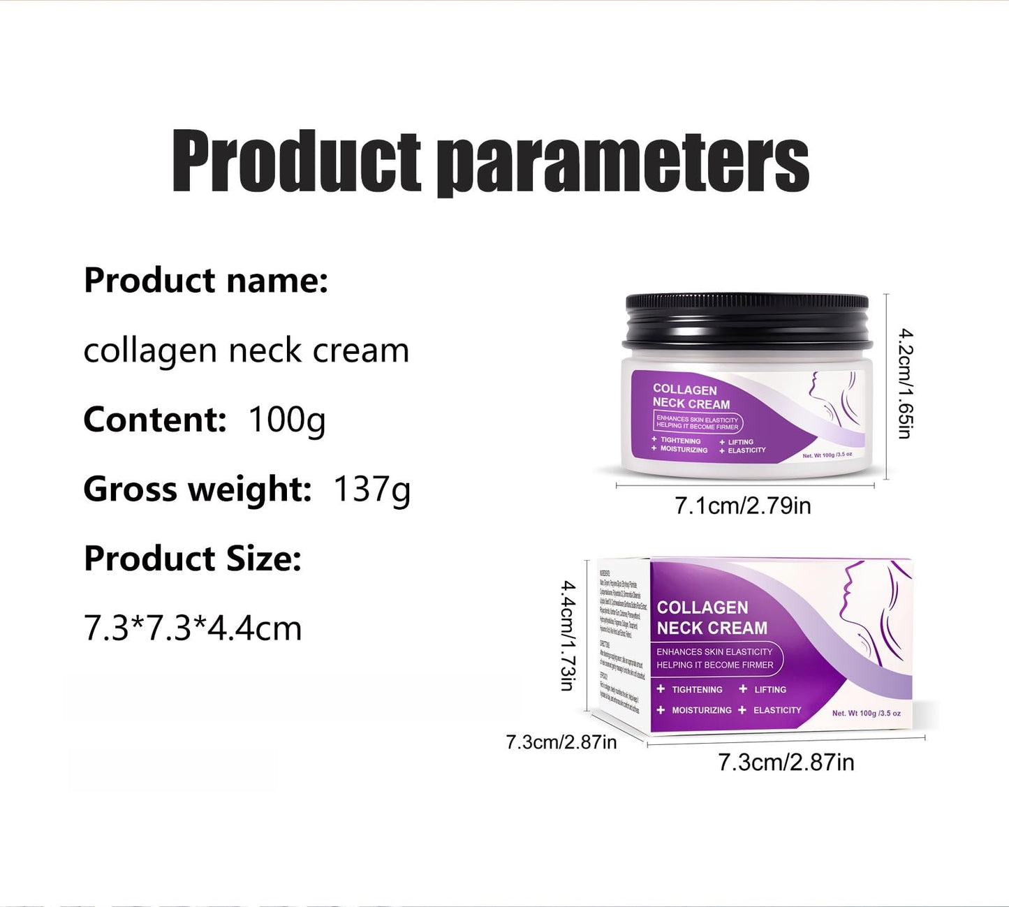 Retinol & Collagen Neck Firming Cream - Visibly Smooths Crepey Neck Skin & Deep Lines, Tightens and Lifts for a Hydrated, Youthful Look, Anti-Aging Face Care Cream for Women & Men 100g