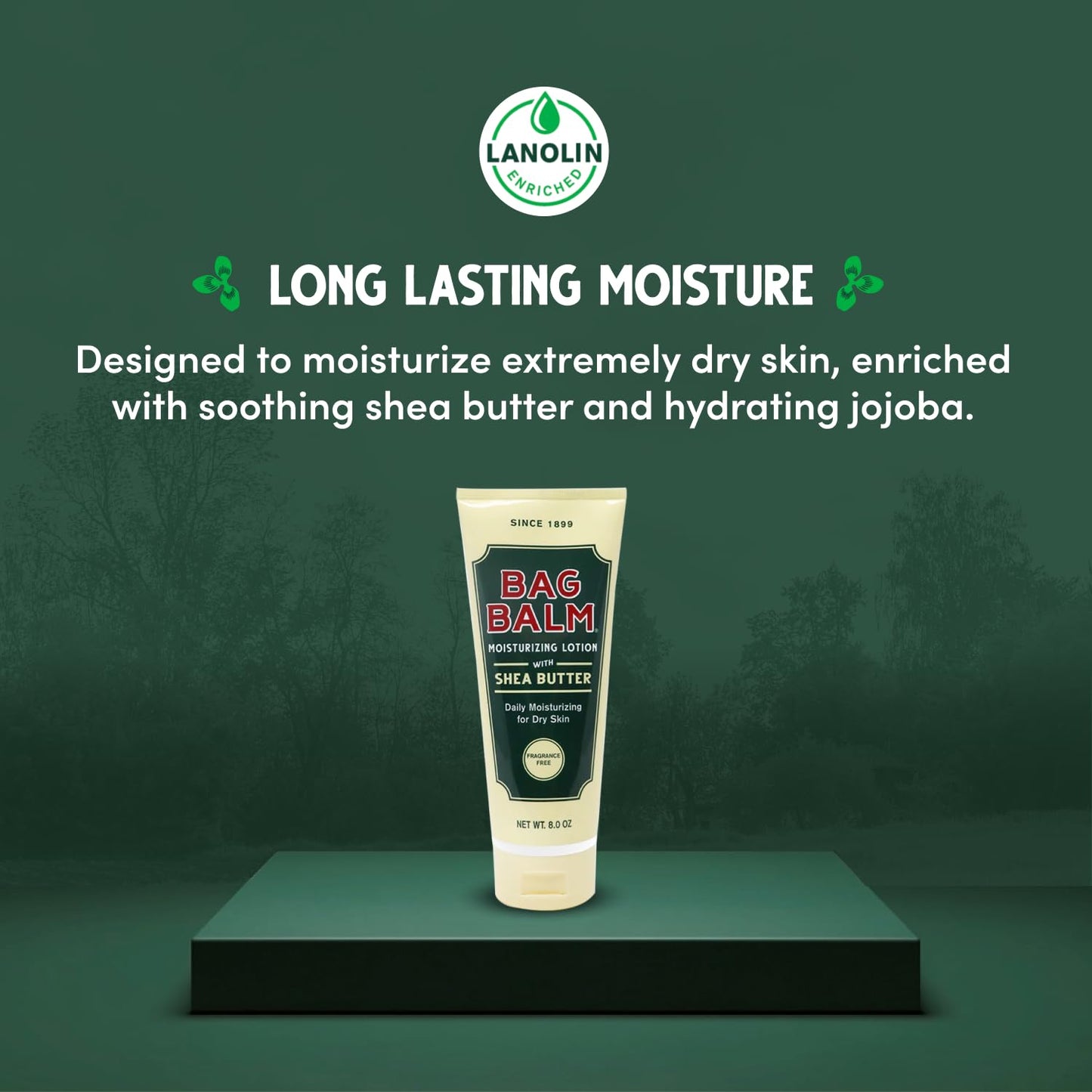 Bag Balm Moistuzing Body Lotion with Shea Butter, Daily Moisturizing for Dry Skin | Pack of 2 8oz Tubes