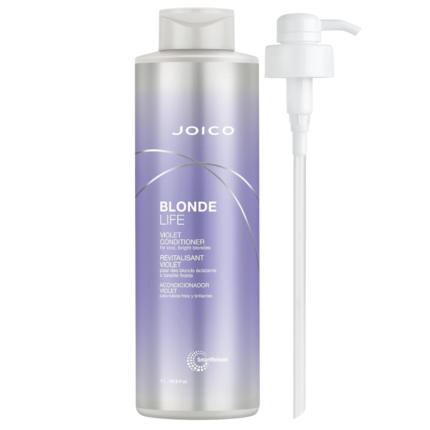Joico Blonde Life Violet Conditioner | For Cool & Bright Blonde Hair | Neutralize Brassy Tones | Banish Yellow Tones | Boost Shine | Sulfate Free | With Monoi & Tamanu Oil