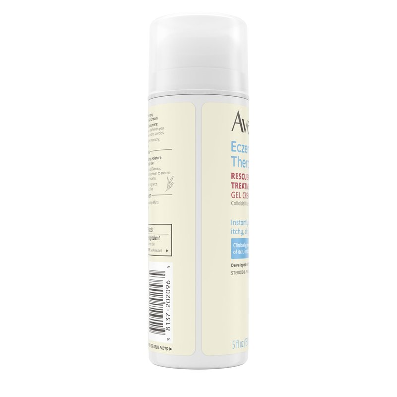 Aveeno Eczema Therapy Rescue Relief Treatment Gel Cream, Daily 2% Colloidal Oatmeal Skin Protectant Formula Instantly Soothes & Cools Itchy Dry Skin Flare-Ups, Steroid & Fragrance Free, 5.0 oz