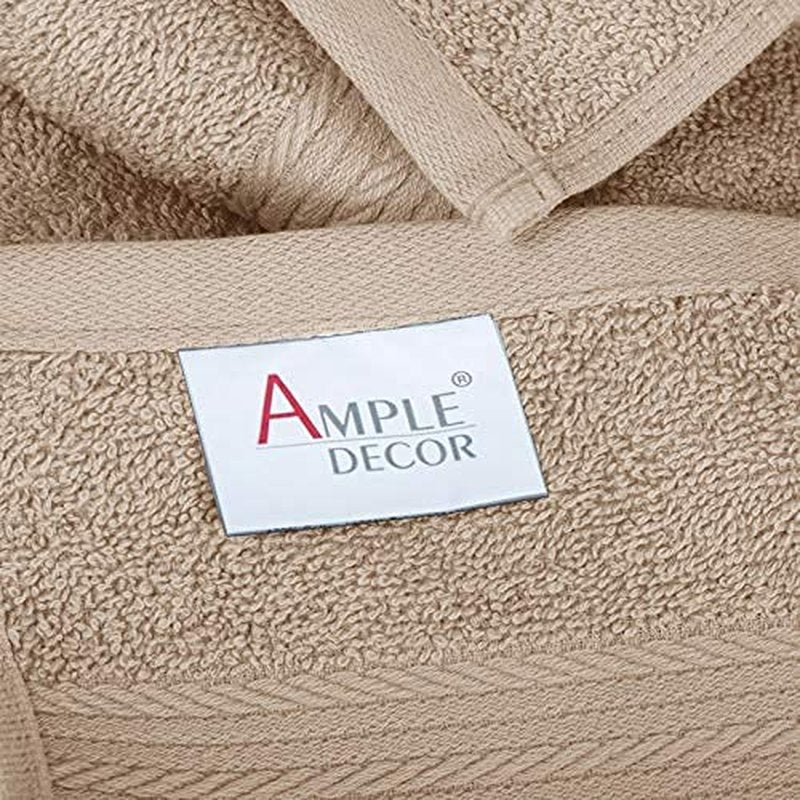 Ample Decor Washcloths Pack of 200 12 X 12 Inch 100% Cotton 600 GSM, Soft Absorbent and Reusable Fingertip Towels, Ideal for Bathroom and Powder Room - Yellow