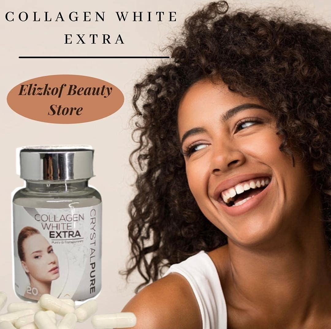 Collagen White Glutathione Supplement - Pure Crystal Formula for Radiant Skin