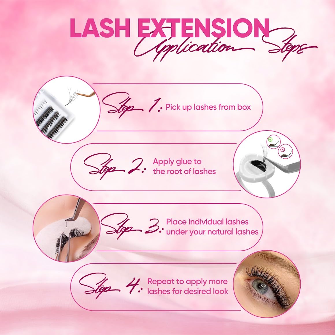 ROSE GIRL 500 Ultra Speed Promade Fans-Natural Look Handmade Volume Eyelash-Narrow Loose Eyelash 3D-16D C CC D Curl-False Lashes Extensions-Thickness 0.03~0.1mm-8~20mm Length(10D-D-0.03 (14 mm))