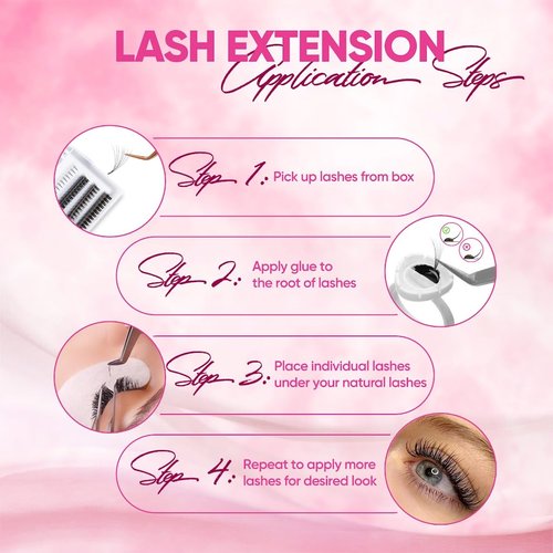 ROSE GIRL 500 Ultra Speed Promade Fans-Natural Look Handmade Volume Eyelash-Narrow Loose Eyelash 3D-16D C CC D Curl-False Lashes Extensions-Thickness 0.03~0.1mm-8~20mm Length(10D-C-0.03 (15 mm))