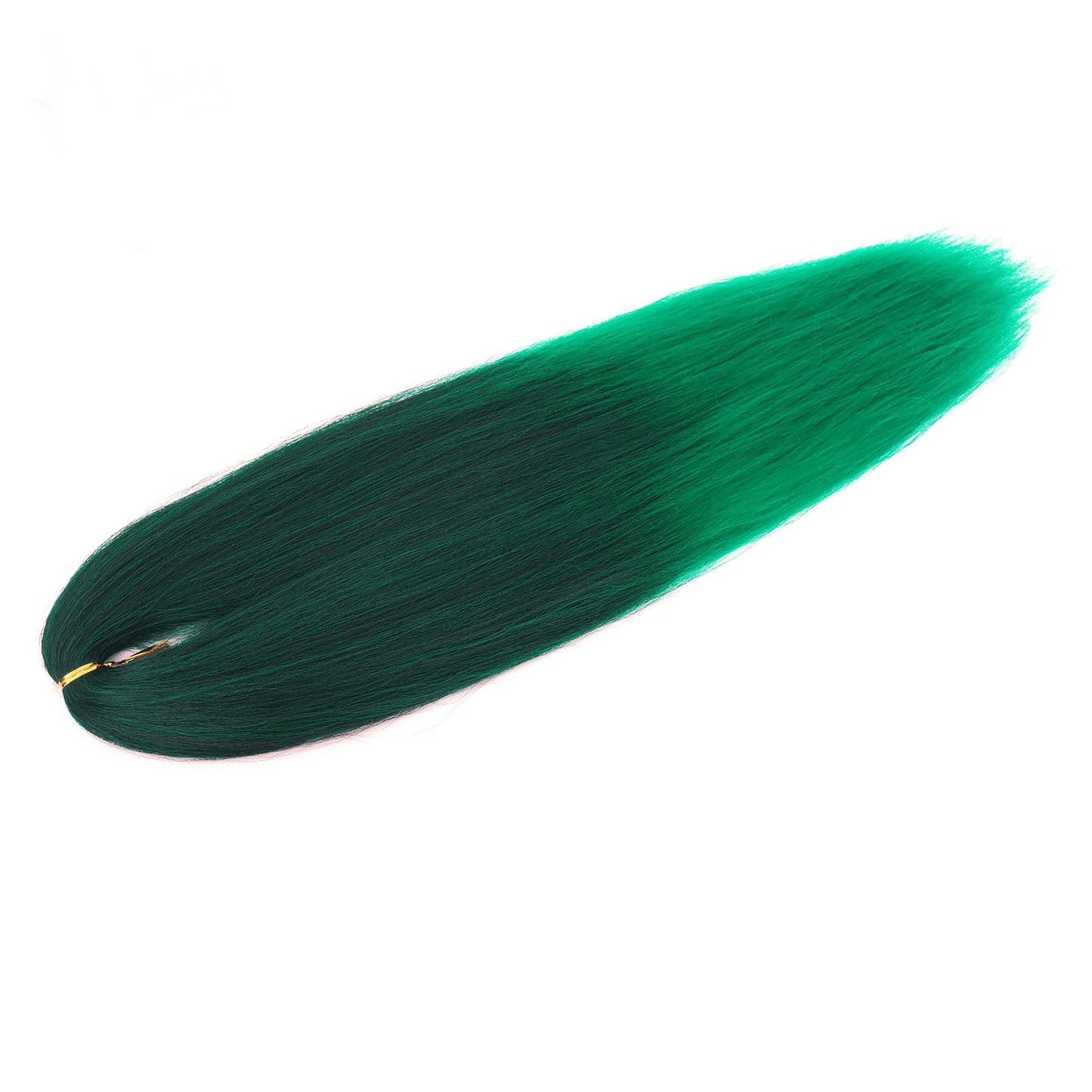 Dorsanee Braiding Hair Pre Stretched 20 Inch 8 Packs Ombre Green Braiding Hair Extensions for Crochet Box Braids Twists Locs Hair Soft Yaki Texture Hot Water Setting (20inch,#1B/Green)