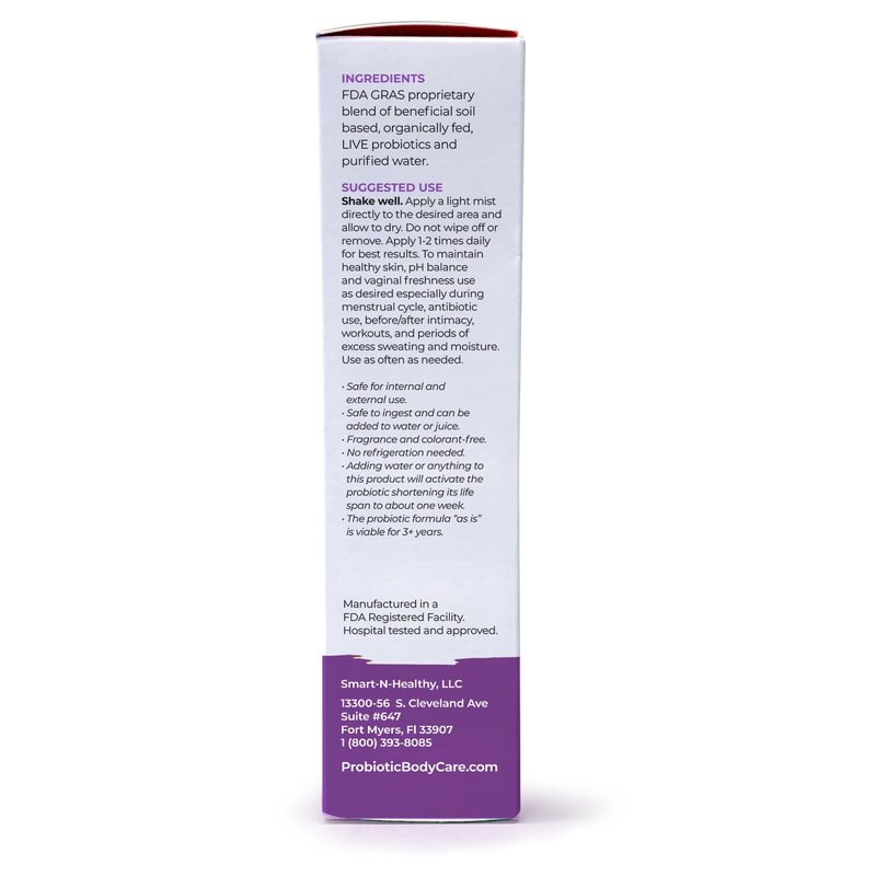 SIANI FemBiotics -Topical Probiotic Body Care for Women 4oz - Hypoallergenic, Vegan, Non GMO, GF, 100% Natural Live Probiotic, External + Internal Use, Totally Safe, No Refrigeration Required
