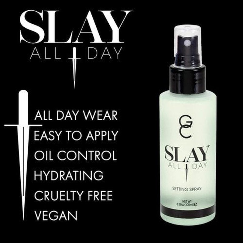 Gerard Cosmetics Slay All Day Makeup Setting Spray | Green Tea Scented | Matte Finish with Oil Control | Cruelty Free, Long Lasting Finishing Spray, 3.38oz (100ml)