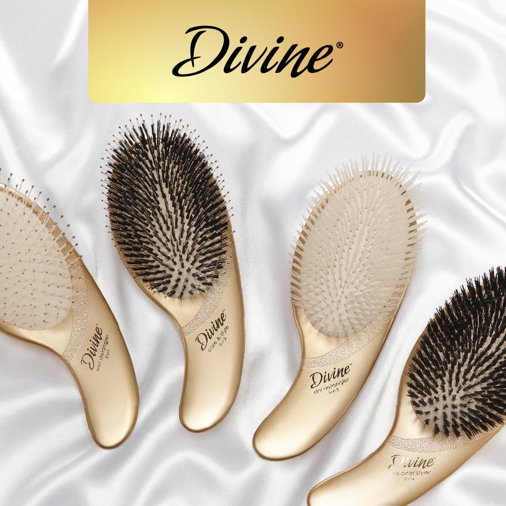 Olivia Garden Divine Revolutionary Hair Brush - Ergonomic Design, Gentle on Hair & Scalp